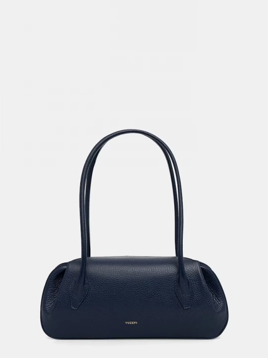 Obrázek produktu Yuzefi baguette kabelka dámská kožená OYSTER SHOULDER BAG námořnická modř