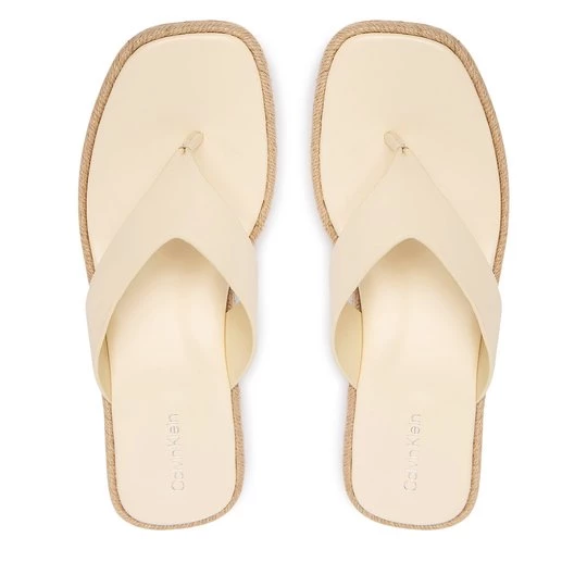 Obrázek produktu Žabky Calvin Klein Block Heel Espa 50 Thong Lth HW0HW02902 Béžová