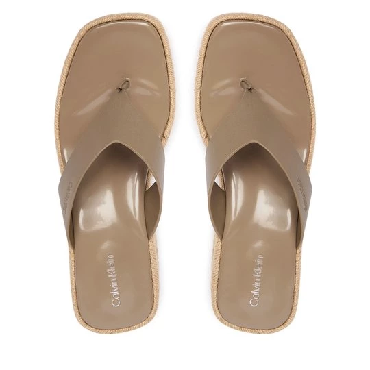 Obrázek produktu Žabky Calvin Klein Block Heel Espa 50 Thong Lth HW0HW02902 Hnědá
