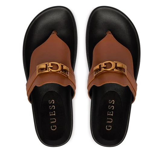 Obrázek produktu Žabky Guess FLJFRR LEA03 Světle hnědá