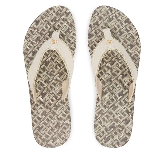 Obrázek produktu Žabky Tommy Hilfiger Monogram Mid Wedge Sandal FW0FW09419 Krémová