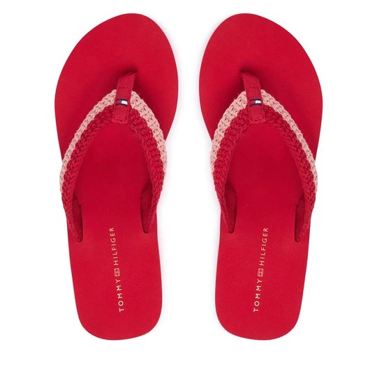 Obrázek produktu Žabky Tommy Hilfiger Th Wedge Crochet Summer Sandal FW0FW09420 Červená
