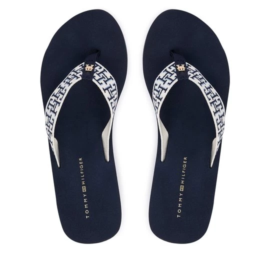 Obrázek produktu Žabky Tommy Hilfiger Wedge Summer Sandal Mono FW0FW09698 Tmavomodrá