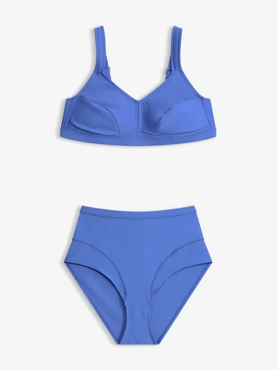 Obrázek produktu Zabudowane bikini z szybkoschnącego materiału (2 części) BonPrix niebieski