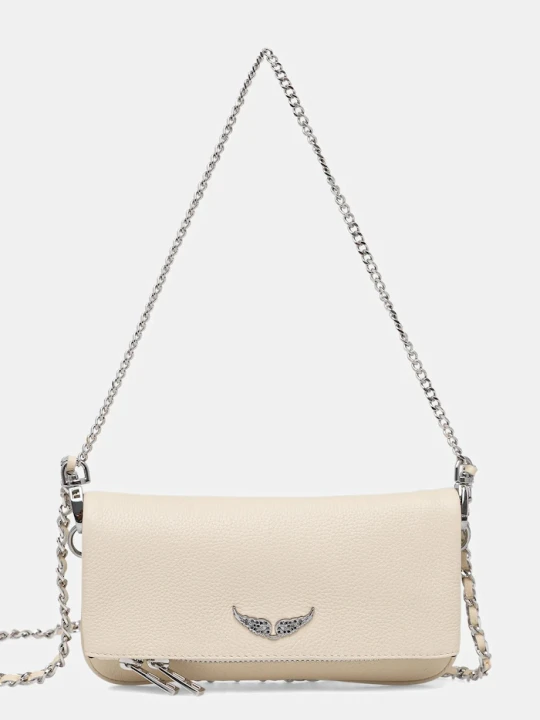Obrázek produktu Zadig&Voltaire crossbody kabelka dámská kožená ROCK NANO GRAINED LEATHER béžová