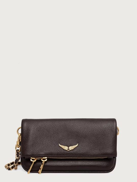 Obrázek produktu Zadig&Voltaire crossbody kabelka dámská kožená ROCK NANO GRAINED LEATHER hnědá
