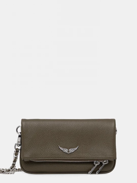 Obrázek produktu Zadig&Voltaire crossbody kabelka dámská kožená ROCK NANO GRAINED LEATHER zelená