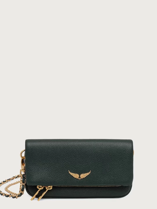 Obrázek produktu Zadig&Voltaire crossbody kabelka dámská kožená ROCK NANO GRAINED LEATHER zelená