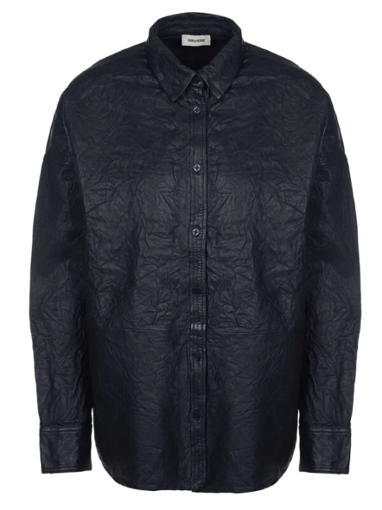 Obrázek produktu Zadig & Voltaire Halenka 'Zadig & Voltaire TAMARA CUIR FROISSE Bluse schwarz' černá
