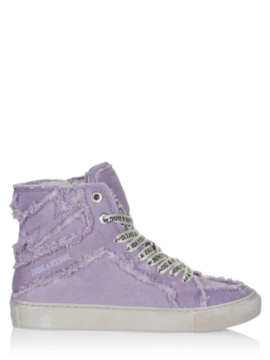 Obrázek produktu Zadig & Voltaire Kotníkové tenisky 'Zadig & Voltaire HIGH FLASH CANVAS Sneaker lila' fialová