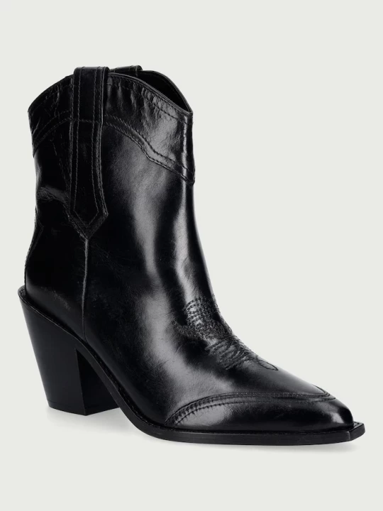 Obrázek produktu Zadig&Voltaire kovbojské boty dámské kožené Cara Spazzo černá