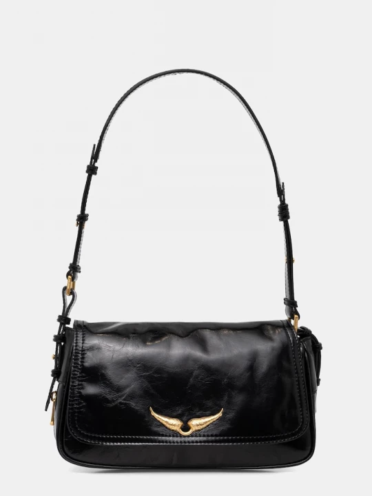 Obrázek produktu Zadig&Voltaire Kožená kabelka ZADIG&VOLTAIRE LE ZOUZOU VINTAGE PATENT černá