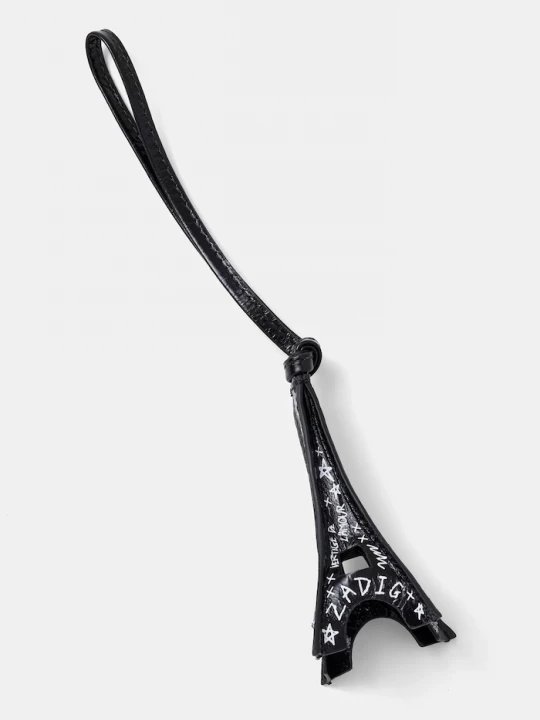 Obrázek produktu Zadig&Voltaire Kožená klíčenka ZADIG&VOLTAIRE černá