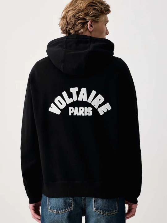 Obrázek produktu Zadig&Voltaire mikina s kapucí pánská bavlněná SACHA černá
