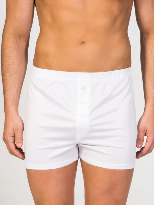 Obrázek produktu zd ZERO DEFECTS Boxerky 'Button 100% Mercerized Cotton' bílá