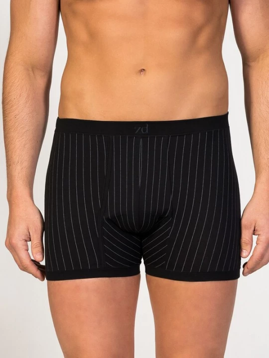 Obrázek produktu zd ZERO DEFECTS Boxerky 'Helios prinstriped Egyptian cotton' černá