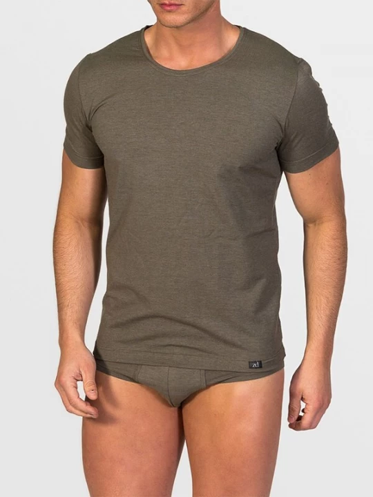 Obrázek produktu zd ZERO DEFECTS Tílko 'Crew-Neck Soy fiber' tmavě zelená