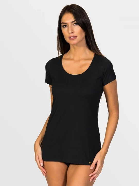 Obrázek produktu zd ZERO DEFECTS Tílko 'Hera Short-sleeve Soy fiber' černá