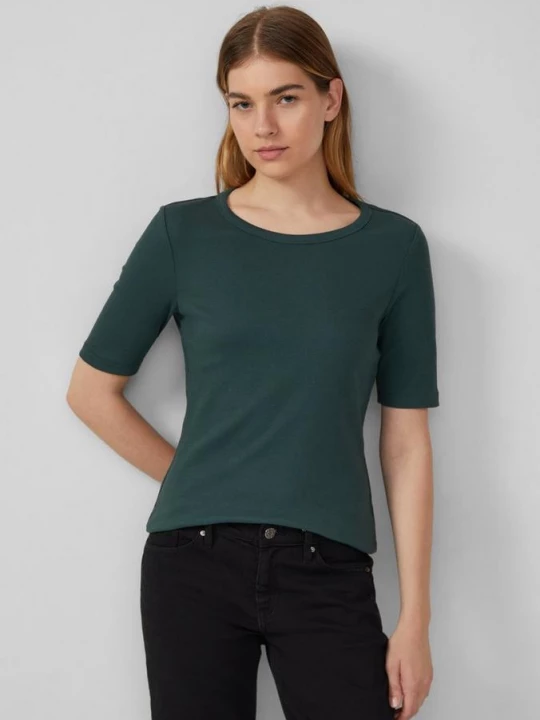 Obrázek produktu Žebrované tričko slim fit střihu s.Oliver zelená