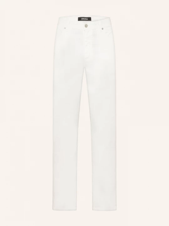 Obrázek produktu Zegna Kalhoty Slim Fit S Lnem n01 white solid