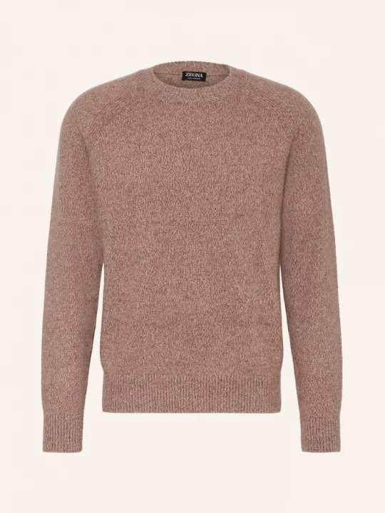 Obrázek produktu Zegna Kašmírový Svetr Oasi starorůžová / hnědá