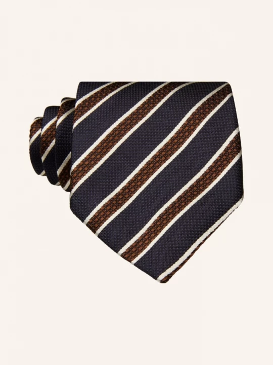 Obrázek produktu Zegna Kravata tmavě modrá / hnědá / krémová