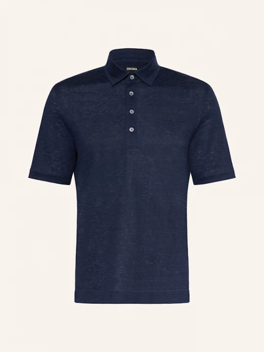 Obrázek produktu Zegna Lněná Polokošile tmavě modrá