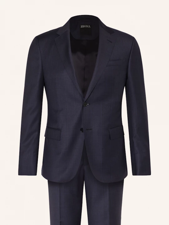 Obrázek produktu Zegna Oblek Drop 8 Tailored Fit 722 navy check