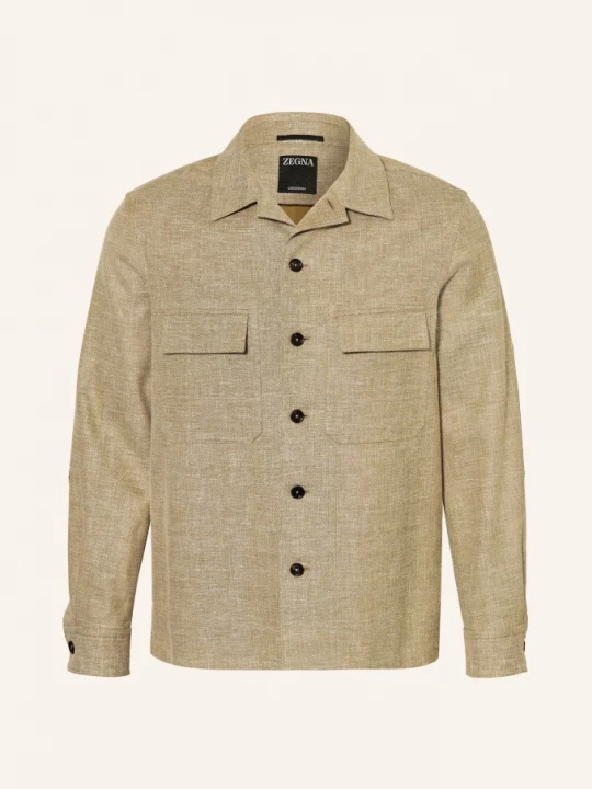 Obrázek produktu Zegna Overjacket S Lněnou Podšívkou khaki