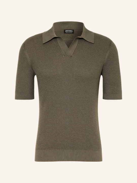 Obrázek produktu Zegna Pletené Polo Tričko khaki