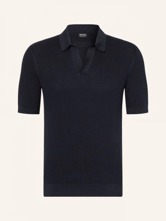 Obrázek produktu Zegna Pletené Polo Tričko tmavě modrá