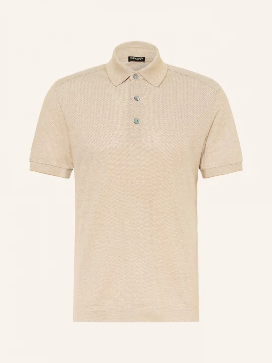 Obrázek produktu Zegna Polo Tričko Piqué S Hedvábím béžová