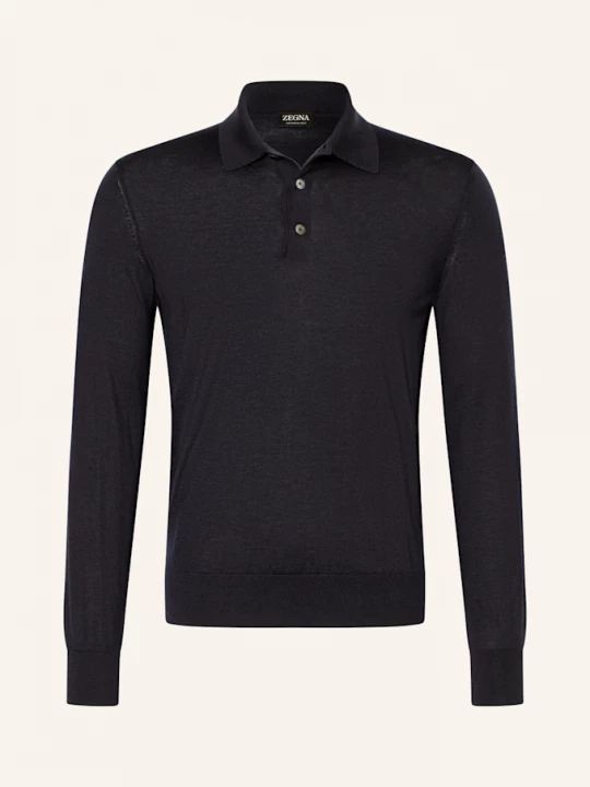 Obrázek produktu Zegna Úpletová Polokošile S Hedvábím tmavě modrá