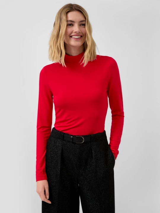 Obrázek produktu Žerzejová košile slim fit střihu se stojáčkem s.Oliver červená