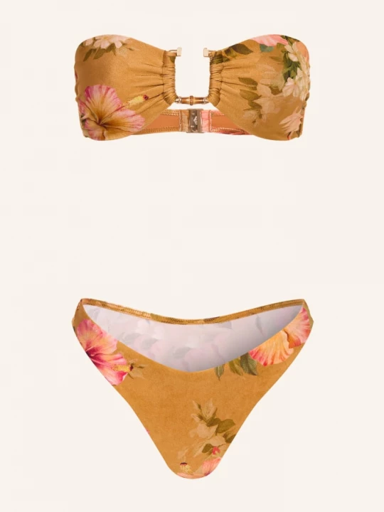 Obrázek produktu Zimmermann Bikiny S Bandeau Mahon Bamboo tmavě žlutá / tmavě oranžová / zelená