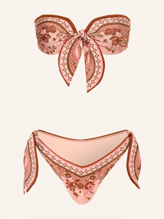 Obrázek produktu Zimmermann Bikiny Typu Bandeau Aster růžová / růžová / khaki