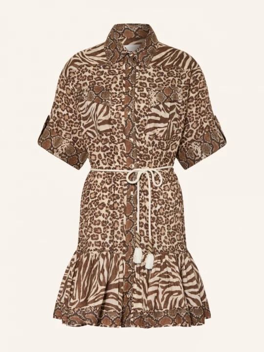 Obrázek produktu Zimmermann Košilové Šaty Wanderlust hnědá / světle hnědá