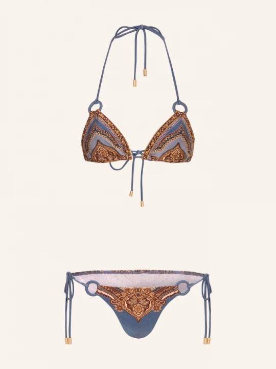 Obrázek produktu Zimmermann Trojúhelníkové Bikiny Mahon černošedá / hnědá / béžová