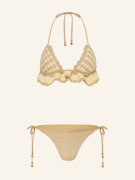 Obrázek produktu Zimmermann Trojúhelníkové Bikiny Wanderlust S Třpytivou Nití zlatá / krémová