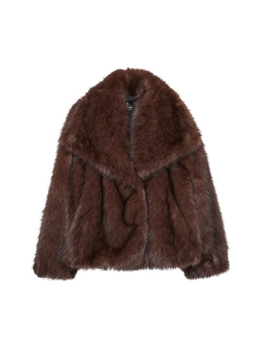 Obrázek produktu Zimní bunda Stradivarius tmavě hnědá