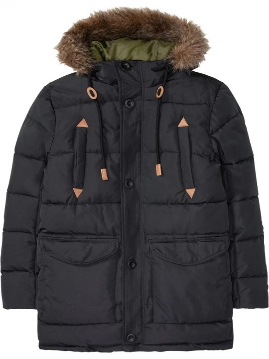 Obrázek produktu Zimní funkční parka s kožešinovou kapucí a detaily z imitace kůže BonPrix