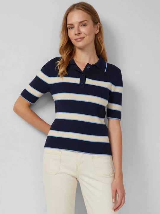 Obrázek produktu Zkrácená pletená polokošile se střihem Slim Fit s.Oliver modrá