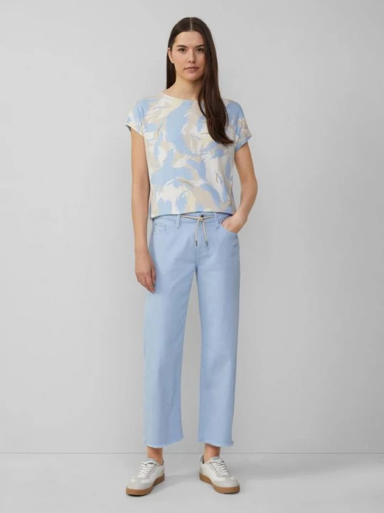 Obrázek produktu Zkrácené džíny Karolin / Regular Fit / Mid Rise / Straight Leg / nezačištěný okraj s.Oliver modrá