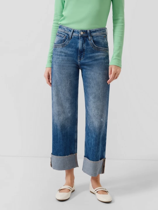 Obrázek produktu Zkrácené džíny Suri / Regular Fit / Mid Rise / Wide Leg s.Oliver modrá
