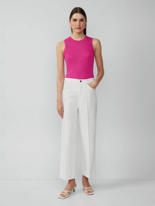 Obrázek produktu Zkrácené kalhoty / Regular Fit / High Rise / Wide Leg s.Oliver krémová