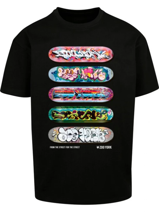 Obrázek produktu ZOO YORK Tričko 'Skateboards' modrá / pink / černá / bílá