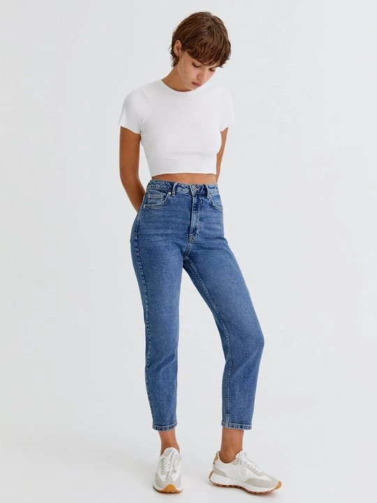 Obrázek produktu Zúžené džíny PULL&BEAR tmavomodrý denim