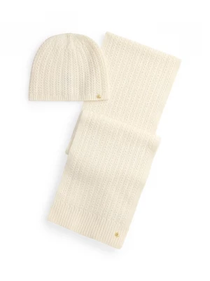 Obrázek produktu Lauren Ralph Lauren Čepice a šála s přídavkem vlny Lauren Ralph Lauren béžová