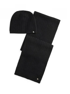 Obrázek produktu Lauren Ralph Lauren Čepice a šála s přídavkem vlny Lauren Ralph Lauren černá