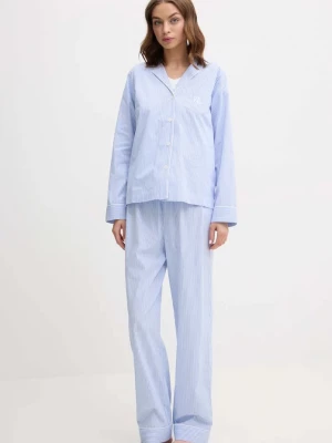 Obrázek produktu Lauren Ralph Lauren dvoudílné pyžamo dámské bavlněné modrá